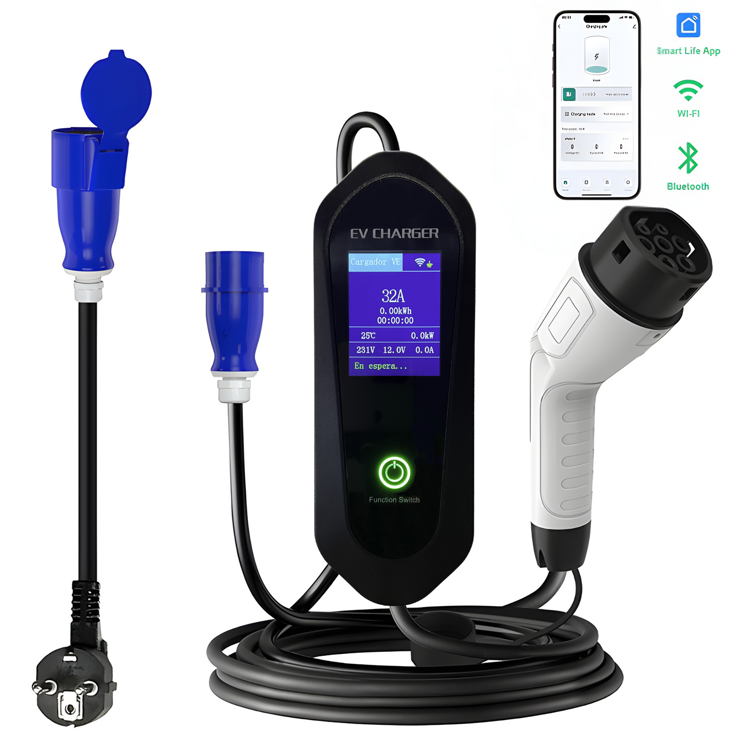 Cargador Para Vehículo Eléctricos 7kw Tipo 2 Wallbox