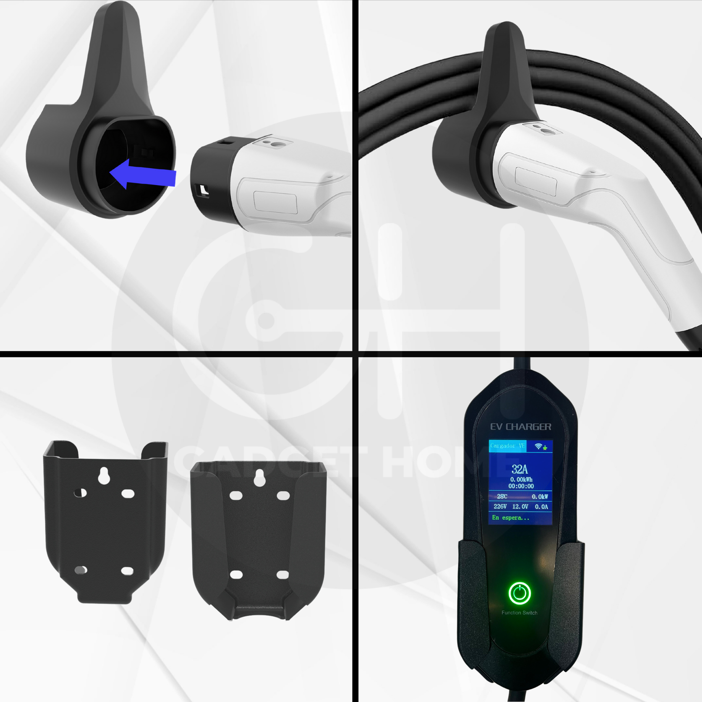 Cargador Para Vehículo Eléctricos 7kw Tipo 2 Wallbox