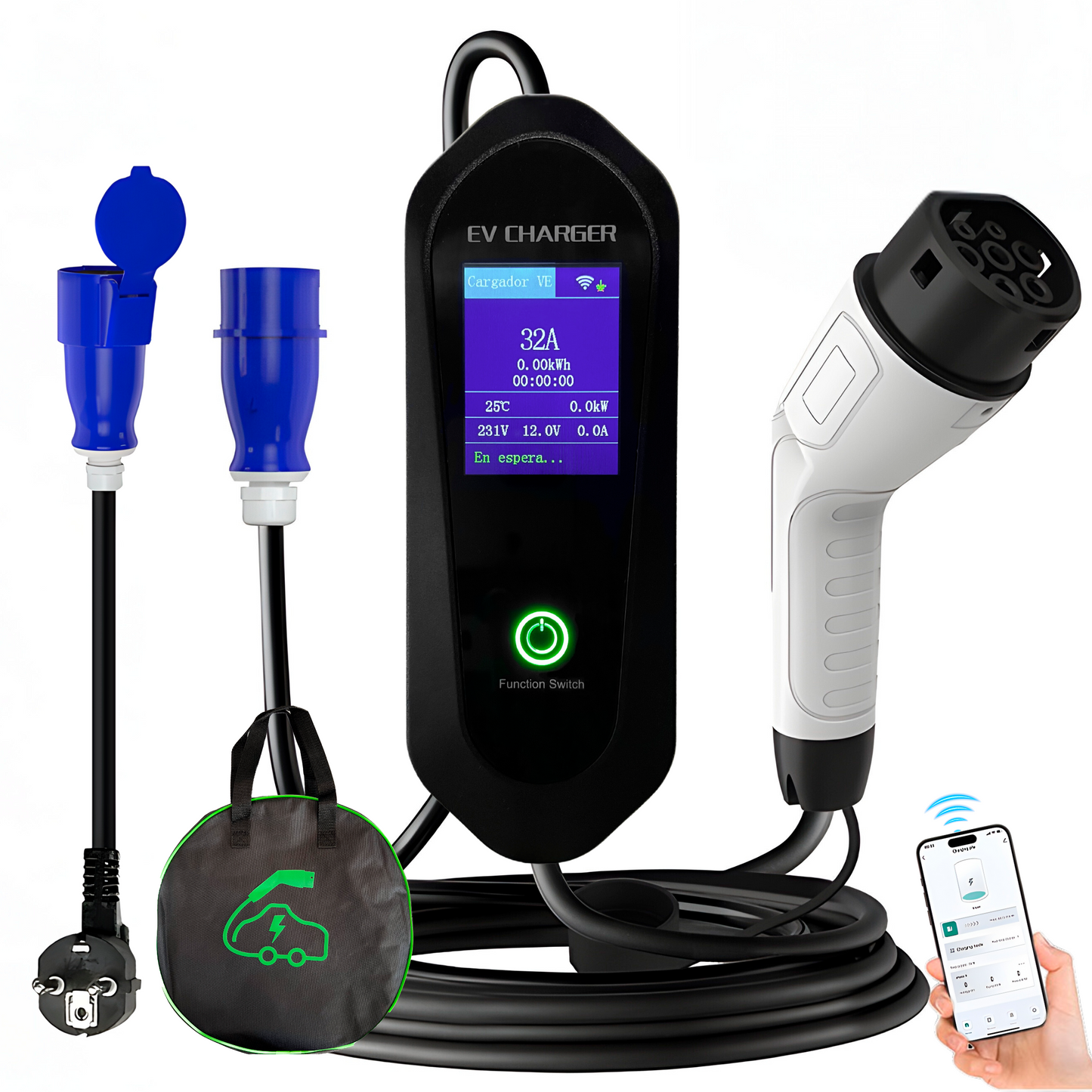 Cargador Para Vehículo Eléctricos 7kw Tipo 2 Wallbox
