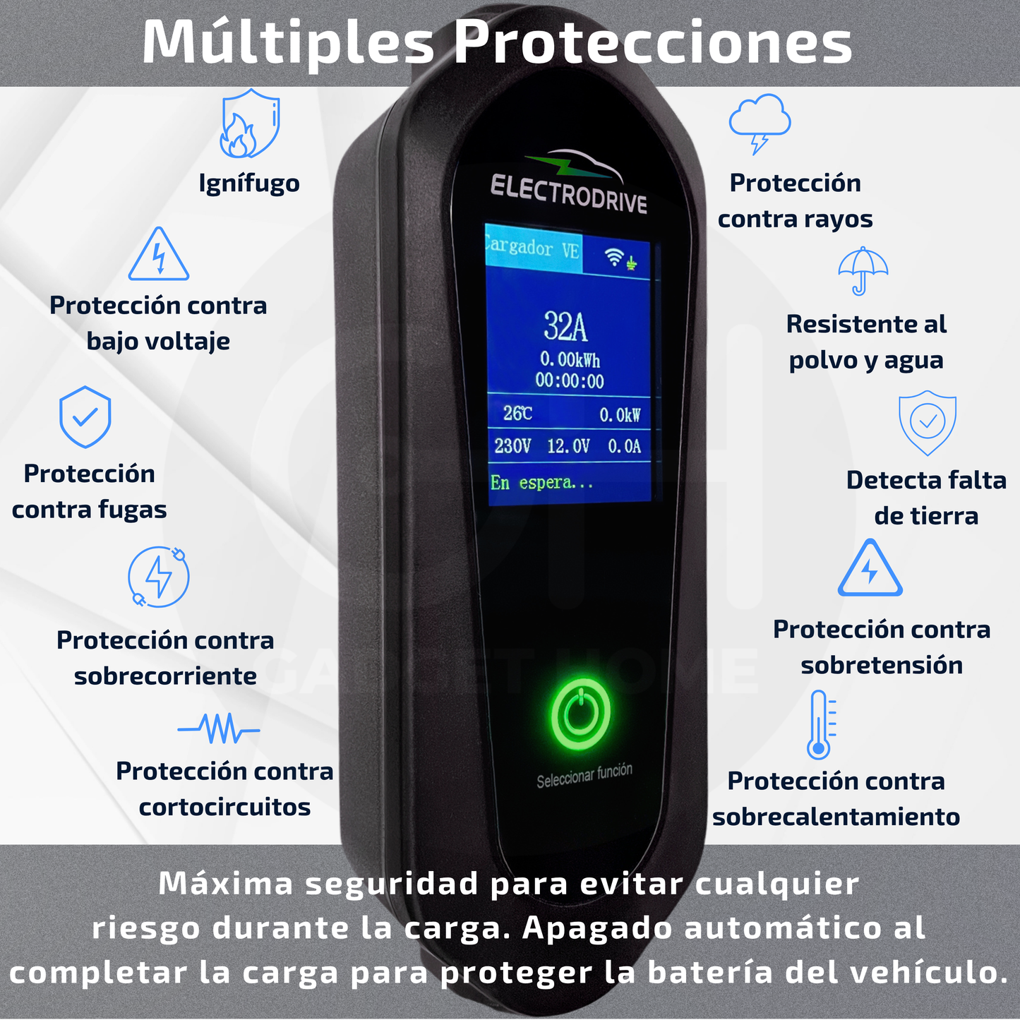 Cargador Para Vehículo Eléctricos 7kw Tipo 2 Wallbox